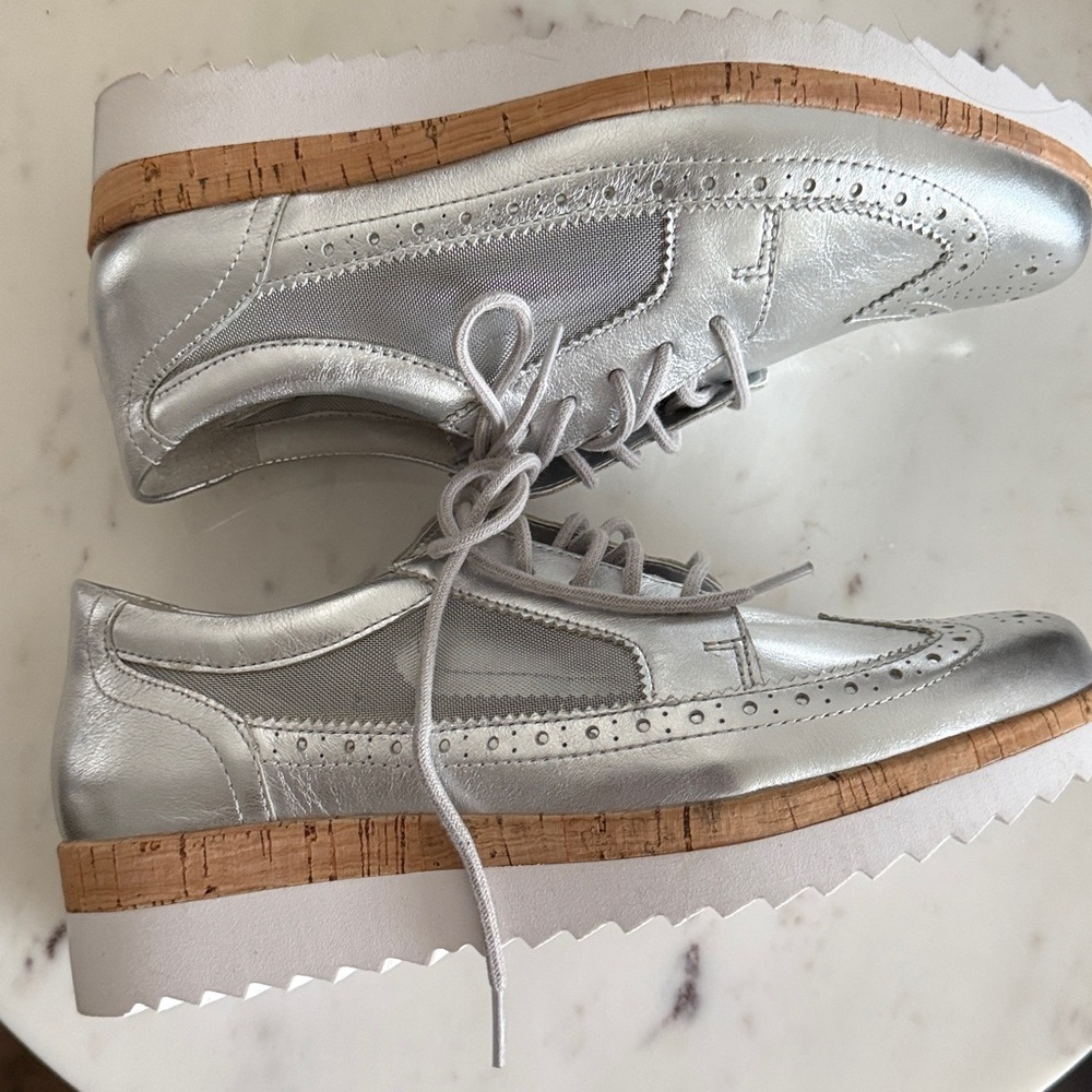 Gabor Metallic Oxfords Shoes Size 9 - Picture 9 of 11